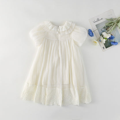 ヨーロピアンパフレースドレス(2color)