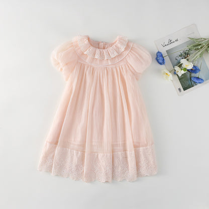 ヨーロピアンパフレースドレス(2color)