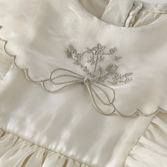 フリルシフォンノースリーブワンピース