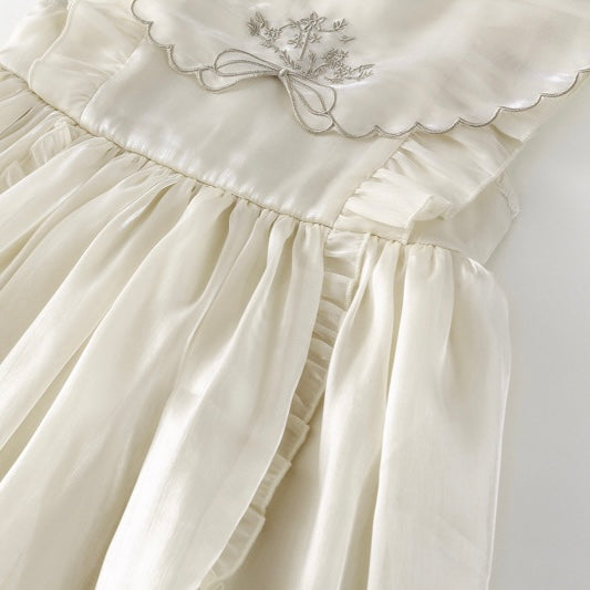 フリルシフォンノースリーブワンピース