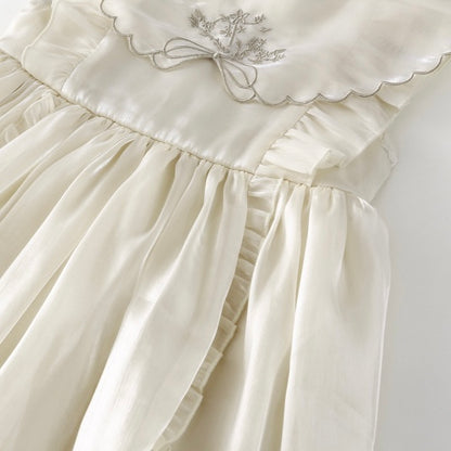 フリルシフォンノースリーブワンピース