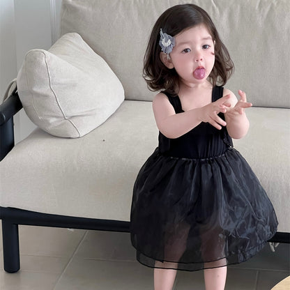 モノトーンベビーワンピロンパース(2color)