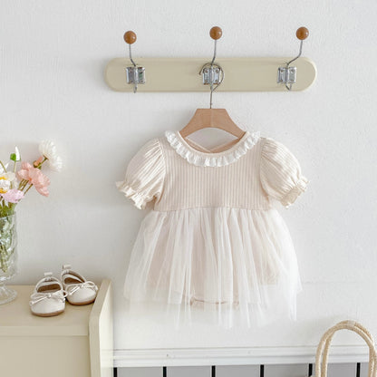 サマーパフチュールワンピロンパース(2color)