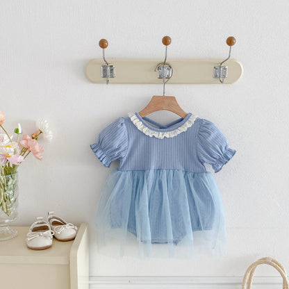 サマーパフチュールワンピロンパース(2color)