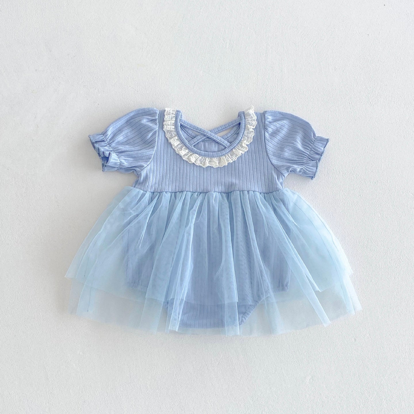 サマーパフチュールワンピロンパース(2color)