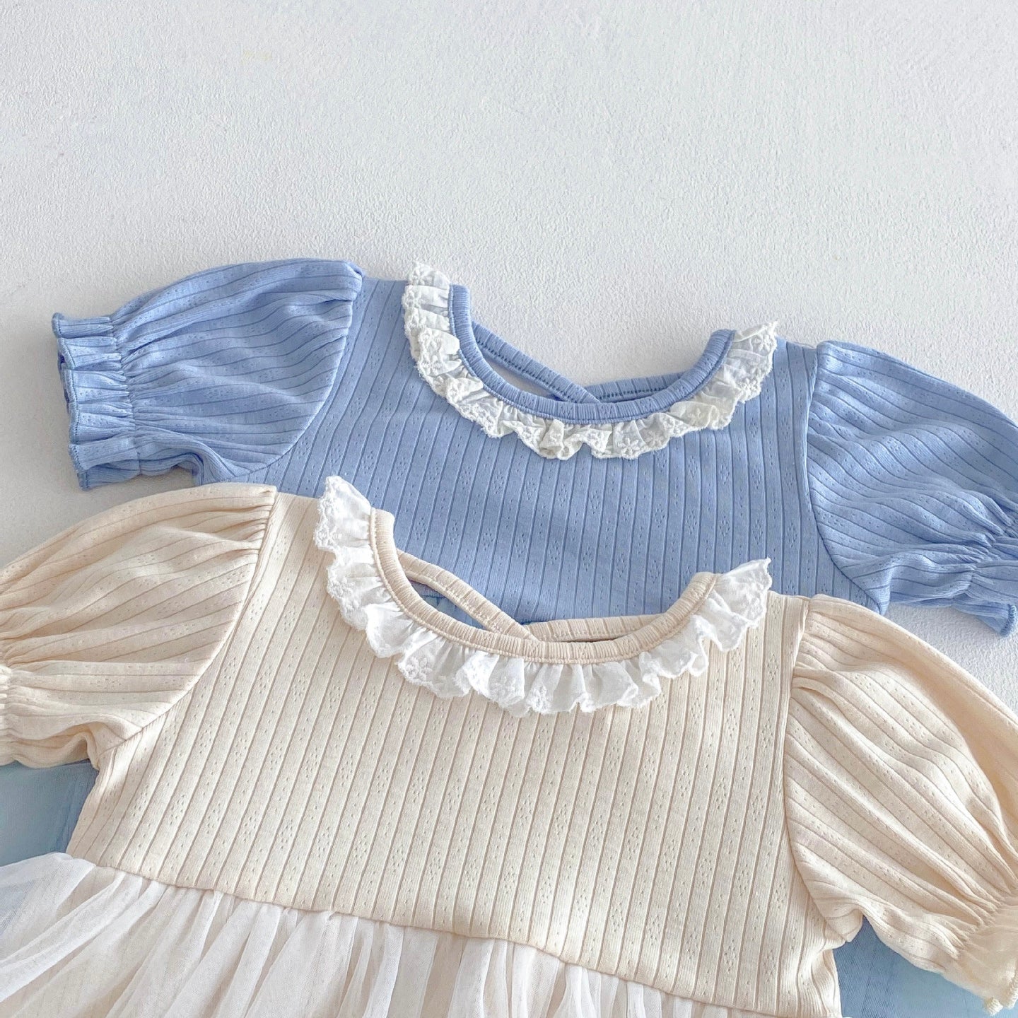 サマーパフチュールワンピロンパース(2color)