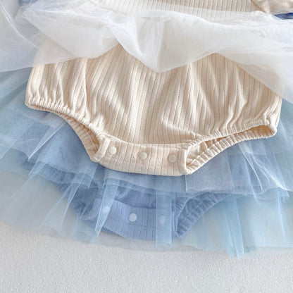 サマーパフチュールワンピロンパース(2color)