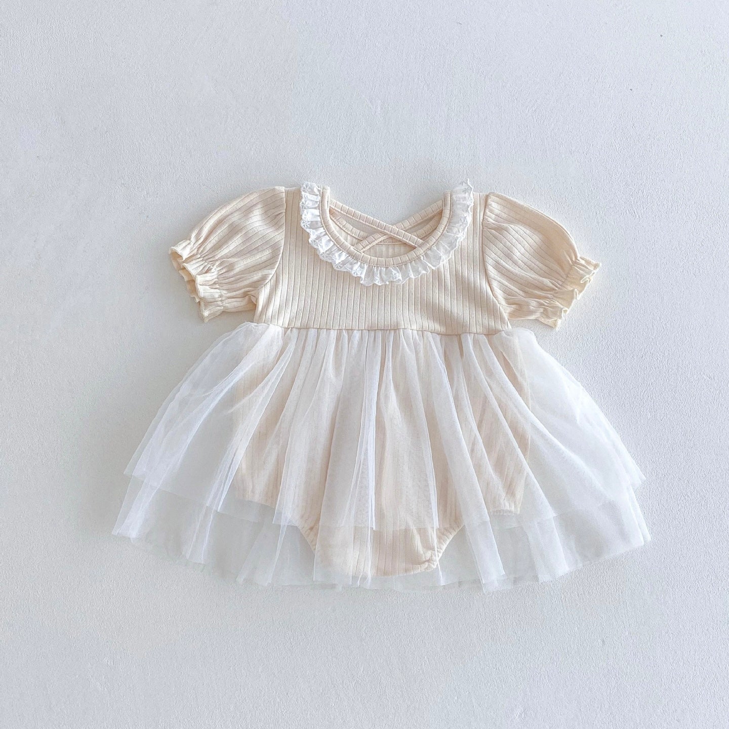 サマーパフチュールワンピロンパース(2color)