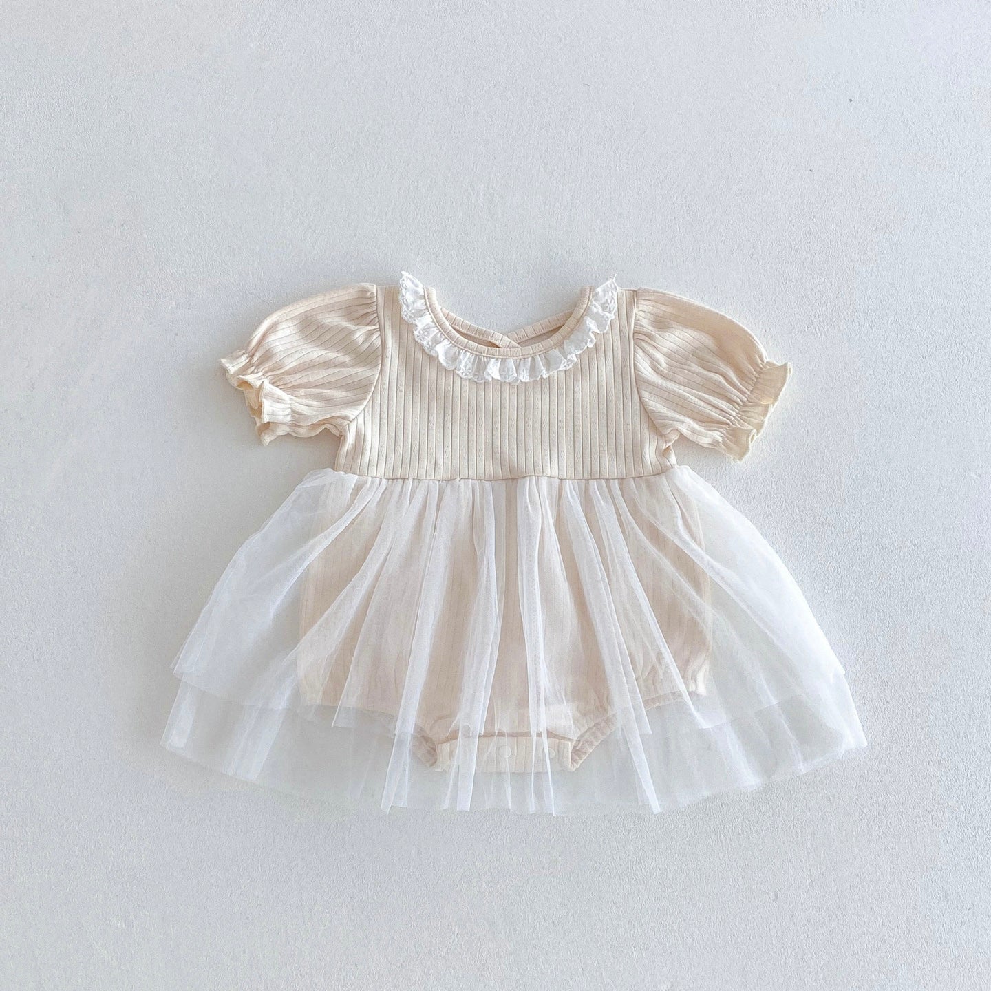 サマーパフチュールワンピロンパース(2color)