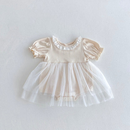 サマーパフチュールワンピロンパース(2color)