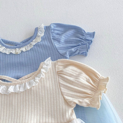 サマーパフチュールワンピロンパース(2color)