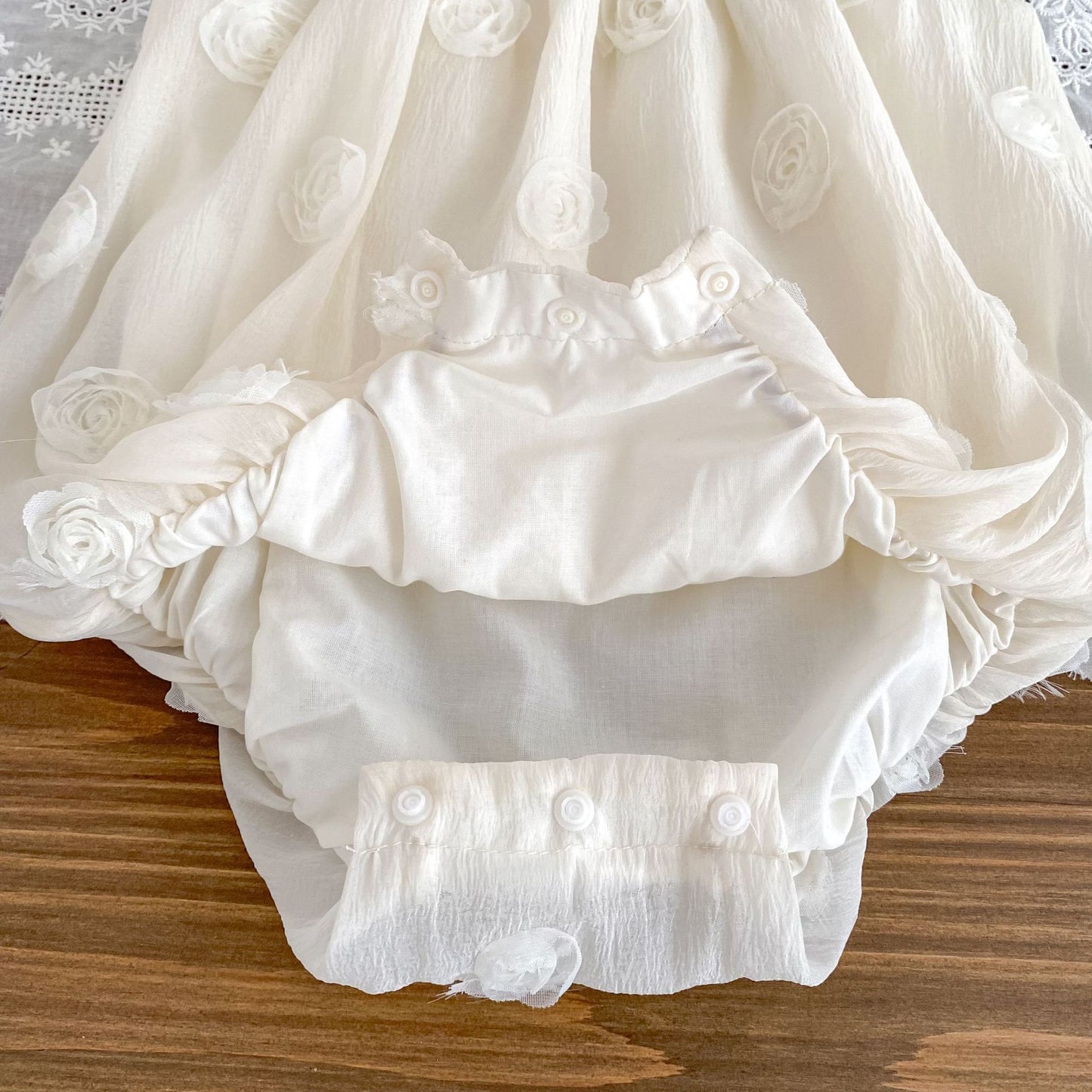 ナチュラルローズショルダーロンパース