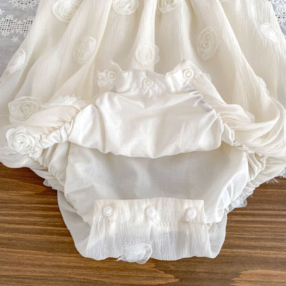 ナチュラルローズショルダーロンパース