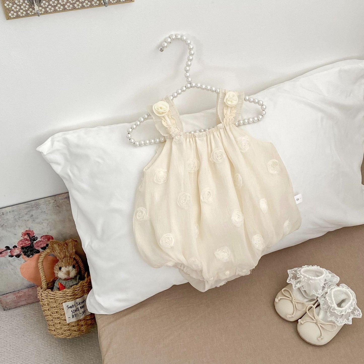 ナチュラルローズショルダーロンパース