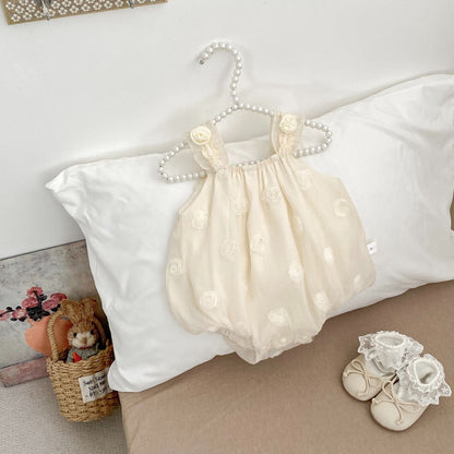 ナチュラルローズショルダーロンパース