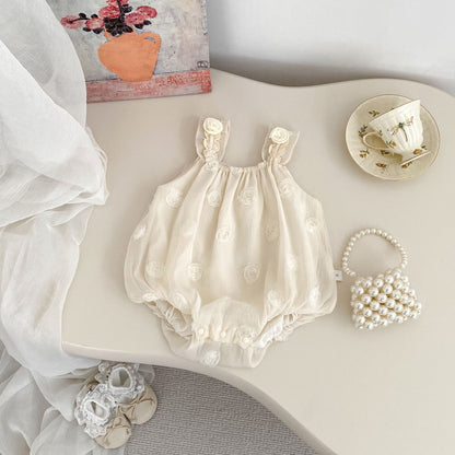 ナチュラルローズショルダーロンパース