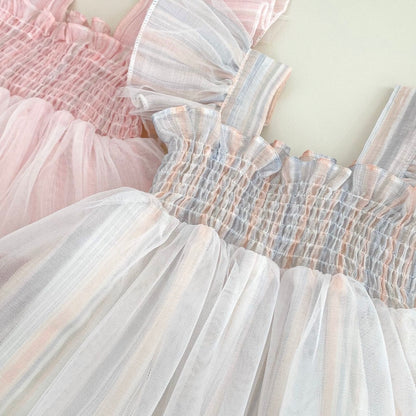 フリルスリーブラブリーチュールロンパース(2color)