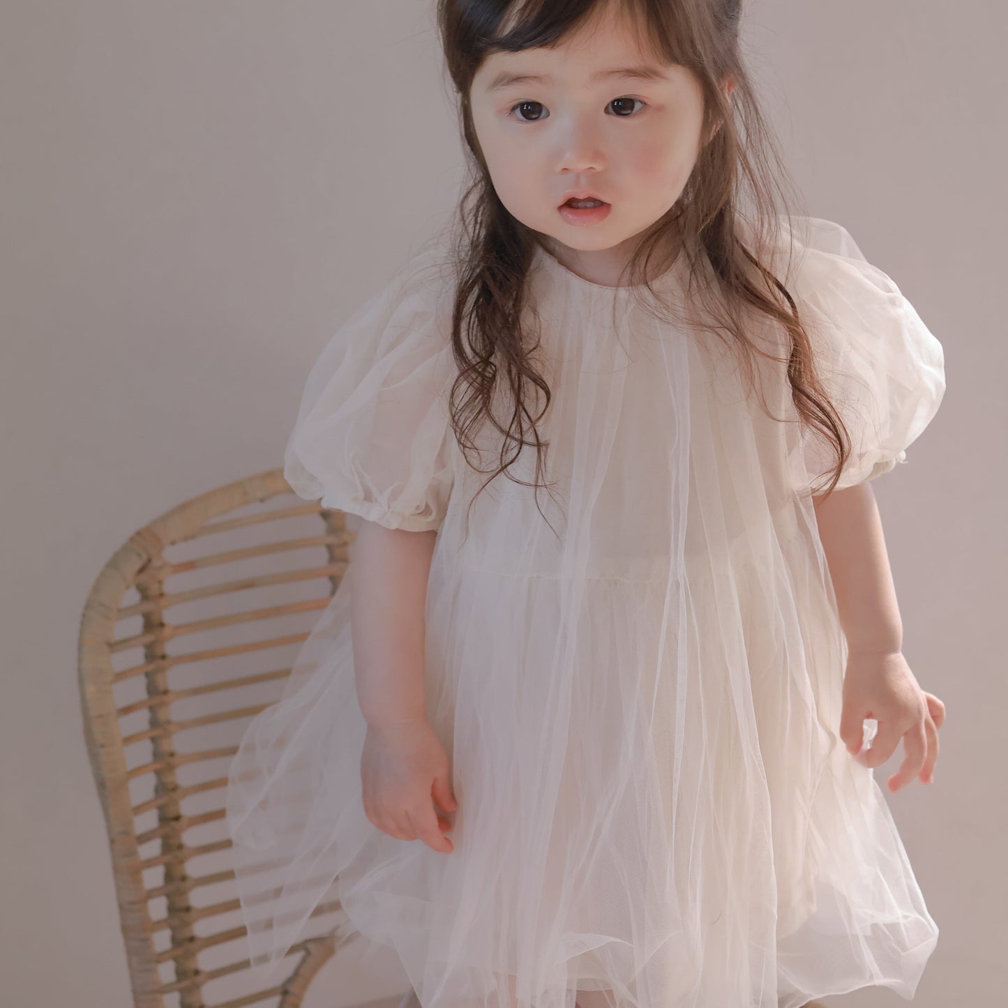【Re stock】ガールズスイートチュールドレス(2color)