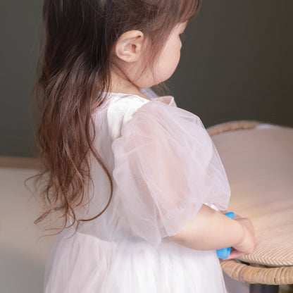 【Re stock】ふんわりチュールホワイトドレス