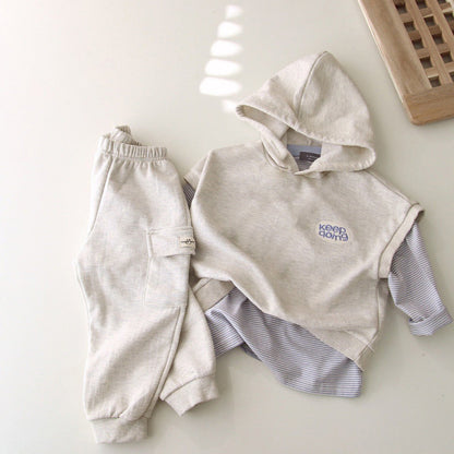 フードスウェットベスト(2color)