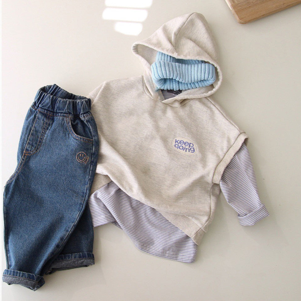 フードスウェットベスト(2color)