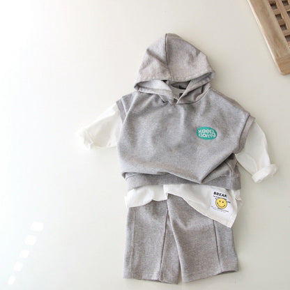 フードスウェットベスト(2color)