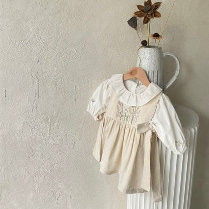 サイドリボンエプロンワンピース