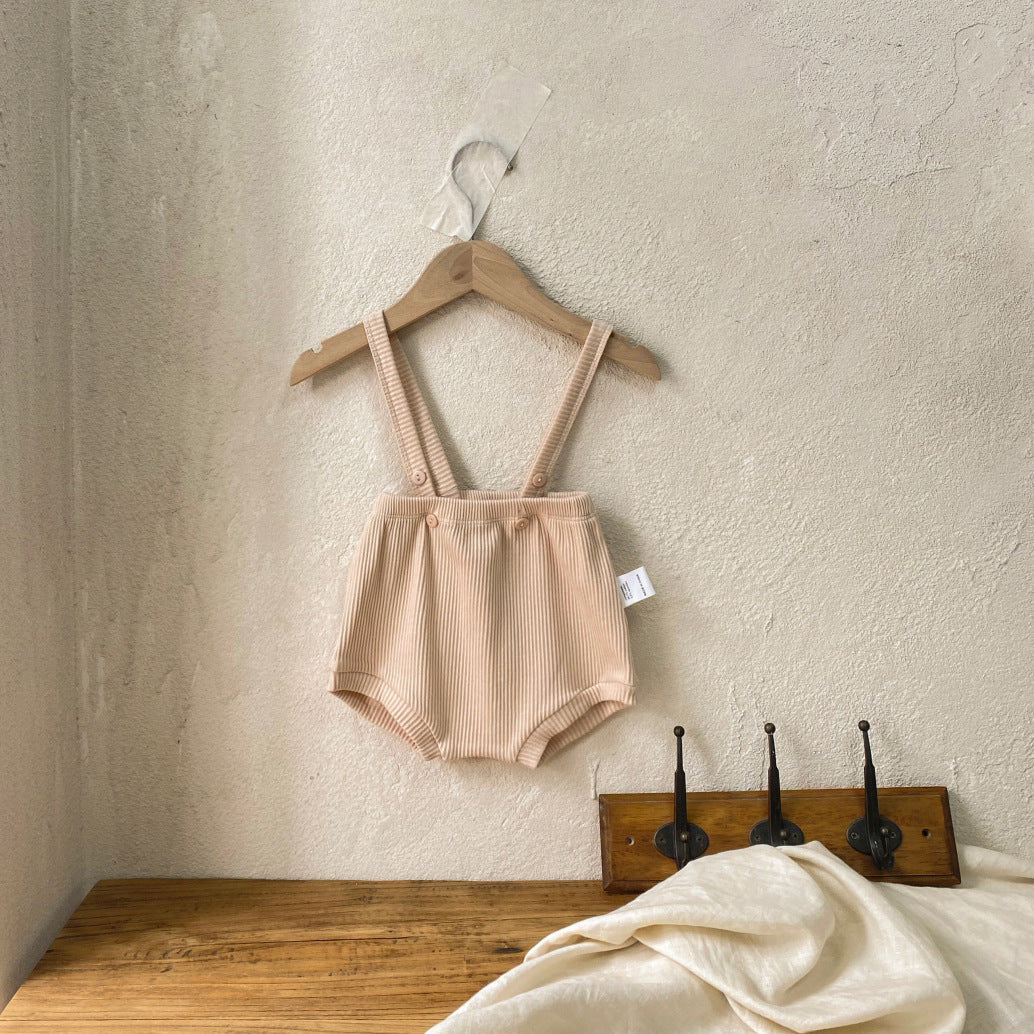 ショルダーフリルリブパンツ(4color)