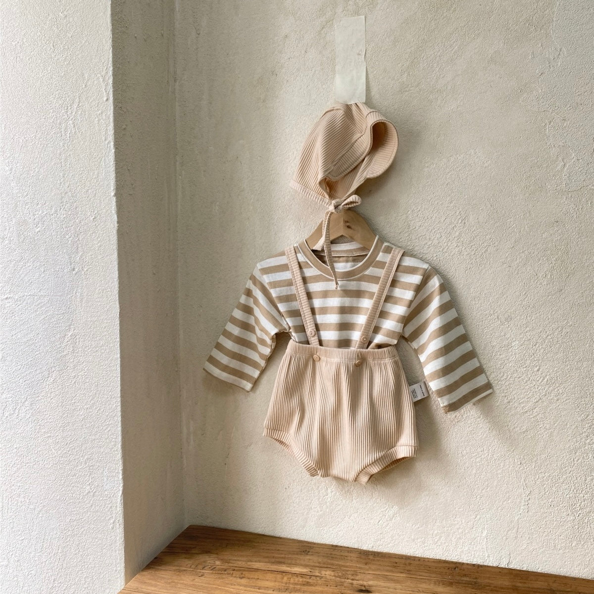 ショルダーフリルリブパンツ(4color)