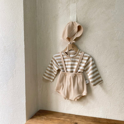 ショルダーフリルリブパンツ(4color)