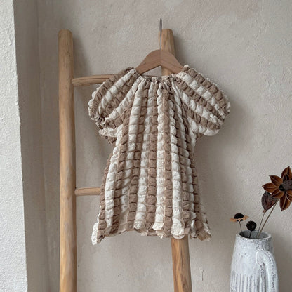 ぽこぽこストライプワンピース