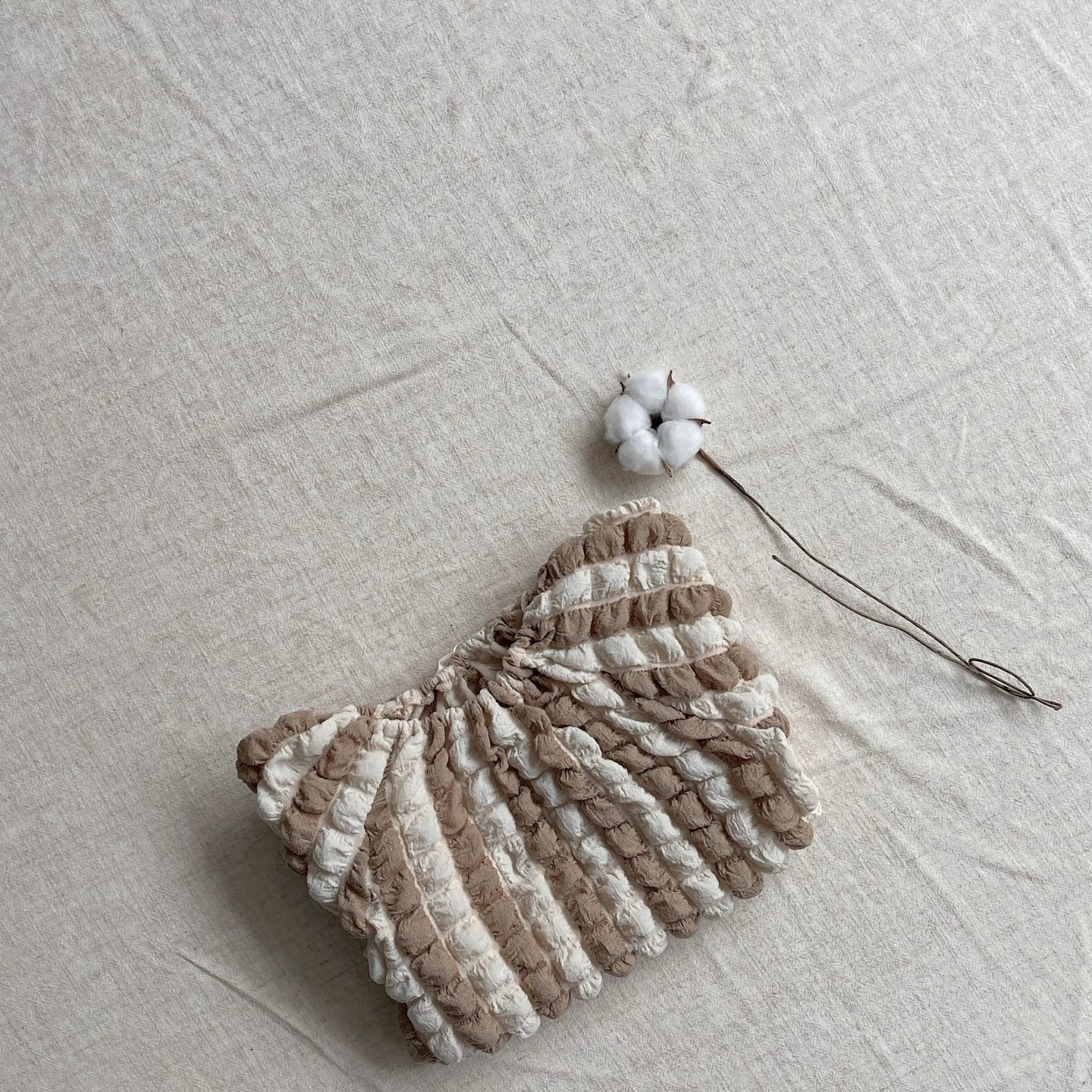 ぽこぽこストライプワンピース