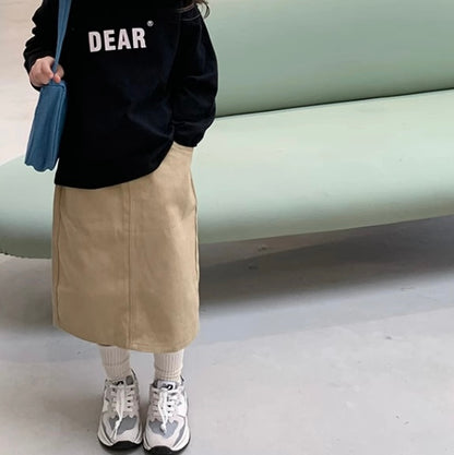 ミディアムデニムスカート(2color)