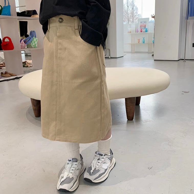 ミディアムデニムスカート(2color)