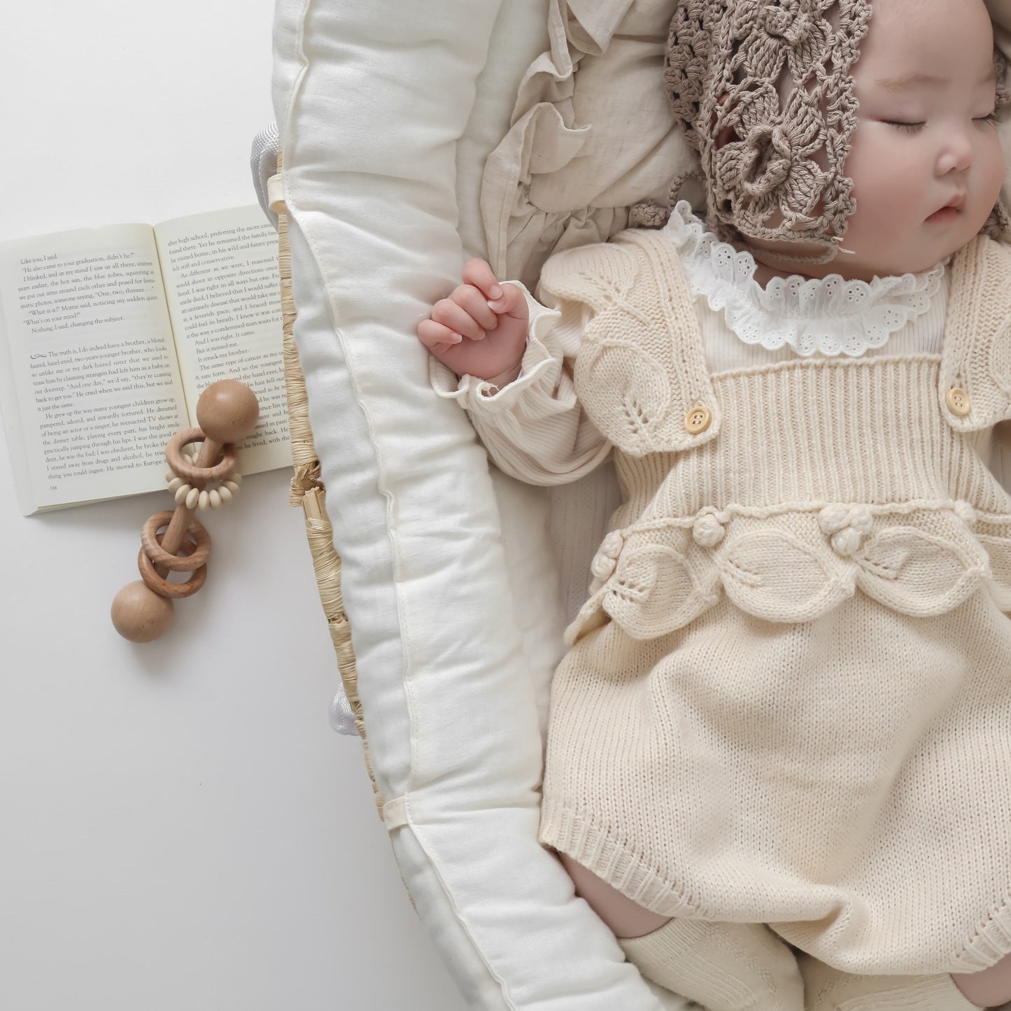 花の実ニットサロペットロンパース