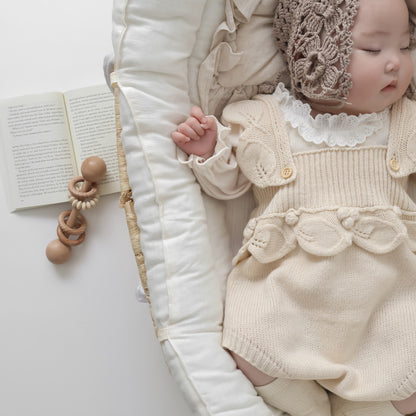 花の実ニットサロペットロンパース