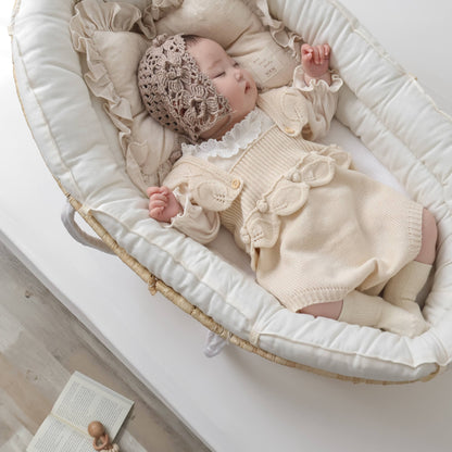 花の実ニットサロペットロンパース