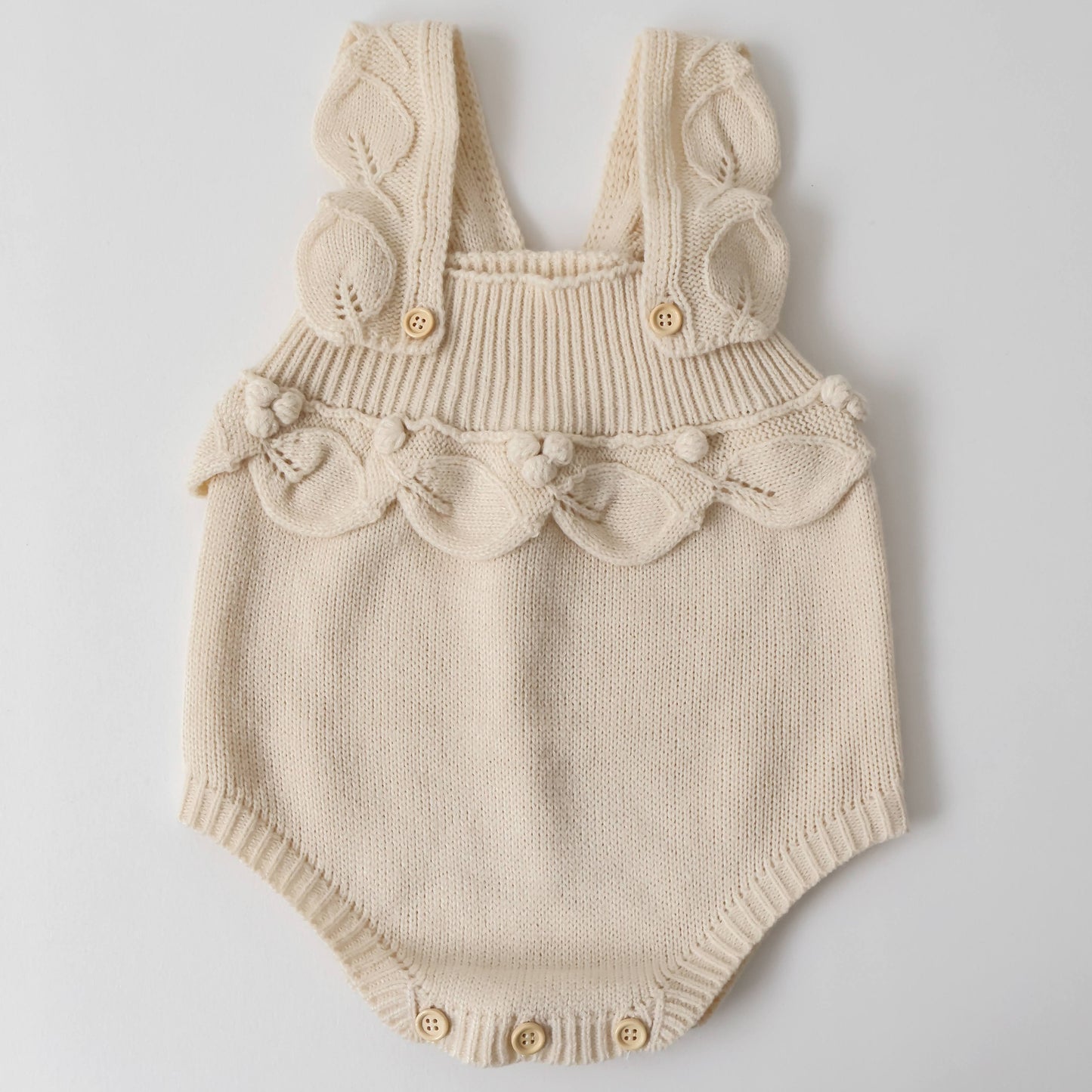 花の実ニットサロペットロンパース