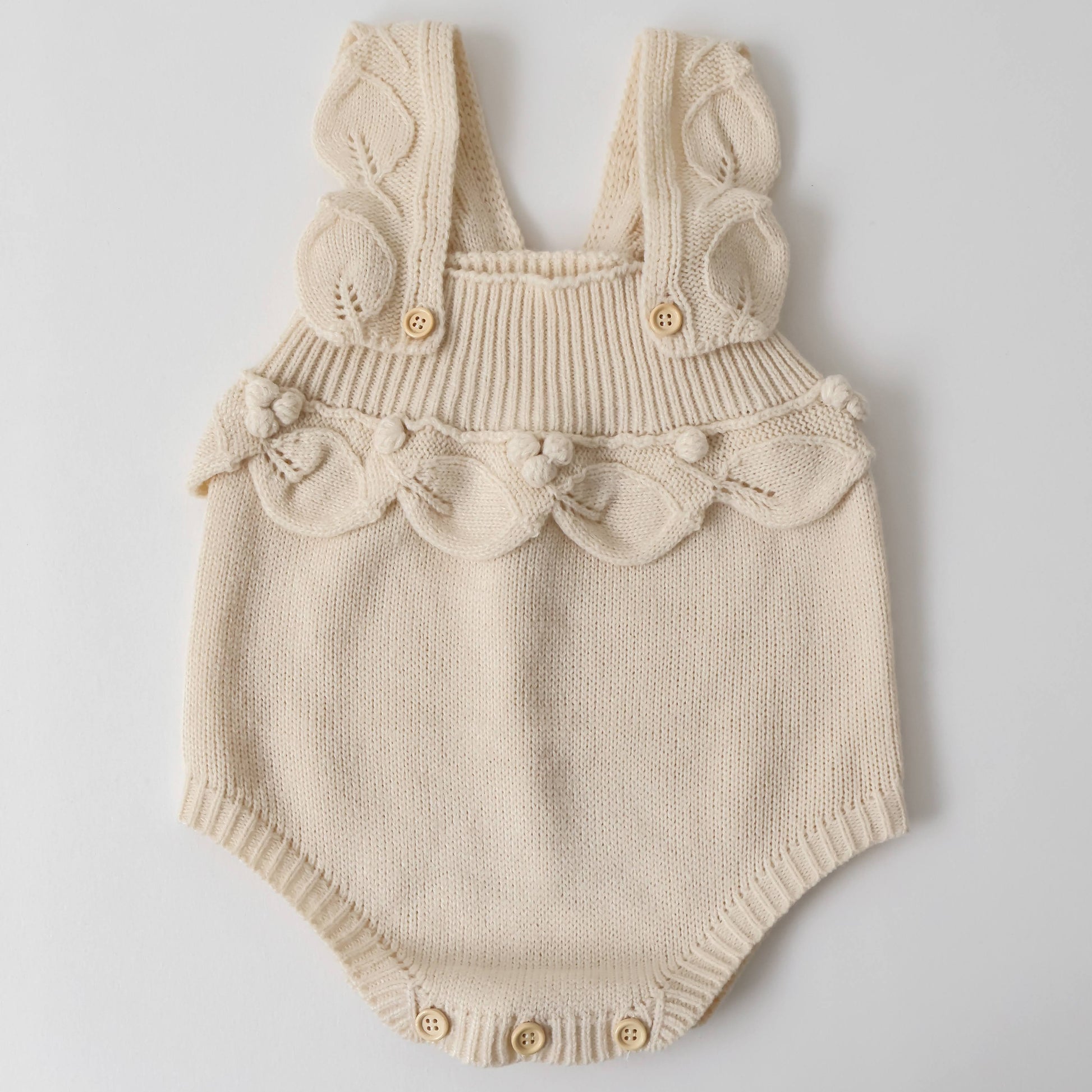 花の実ニットサロペットロンパース