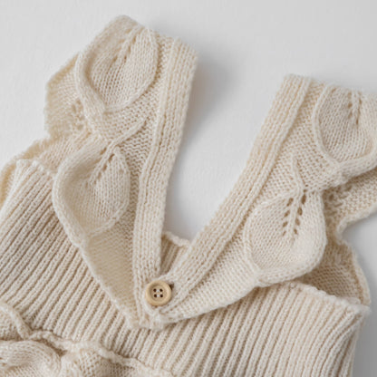 花の実ニットサロペットロンパース