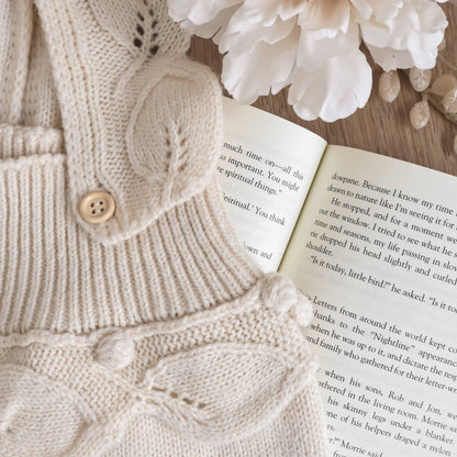 花の実ニットサロペットロンパース