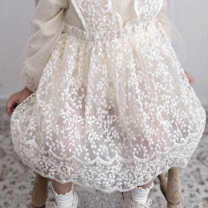 フリルレースチュールワンピース