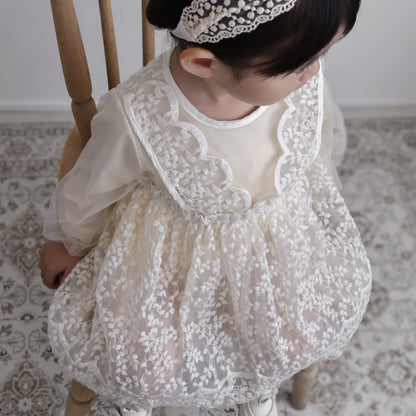 フリルレースチュールワンピース