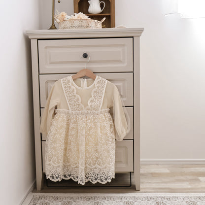 フリルレースチュールワンピース