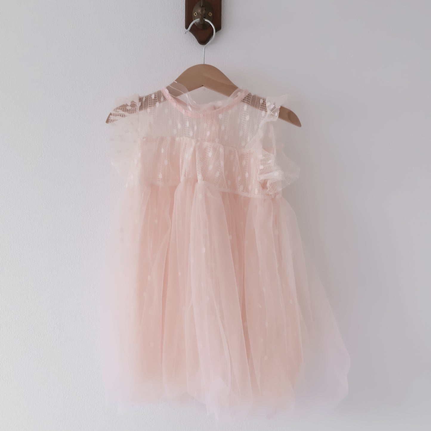 【再入荷】スカラップスリーブドレス2color