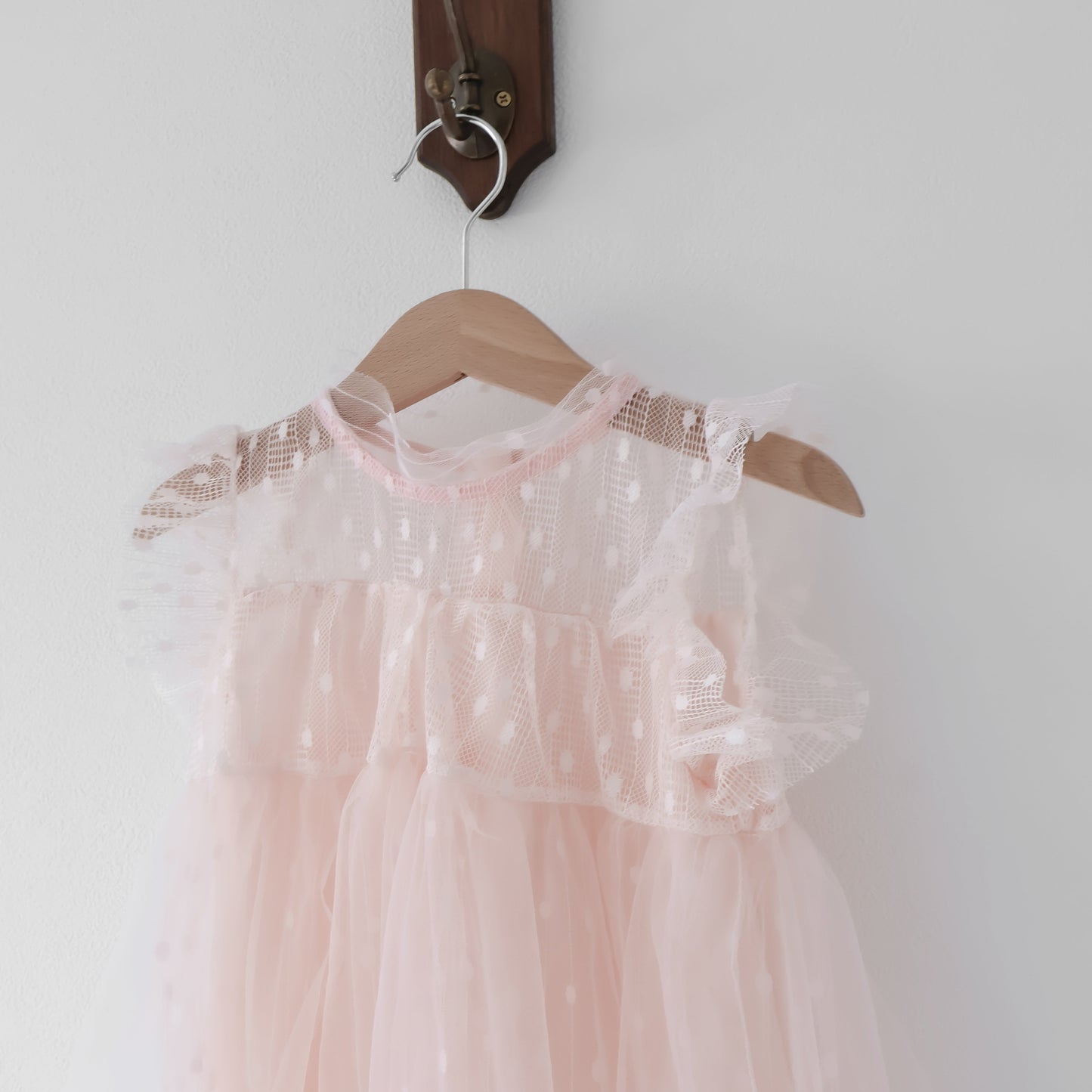 【再入荷】スカラップスリーブドレス2color