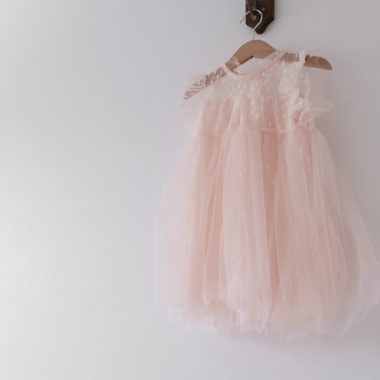 【再入荷】スカラップスリーブドレス2color