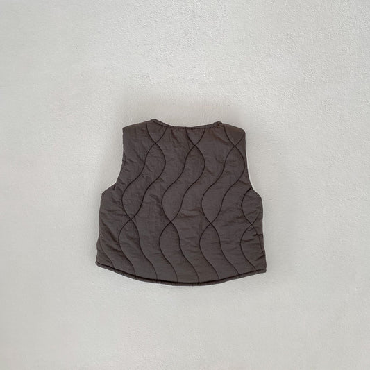 【即納】[73-90] グレーさらふわベビーベスト