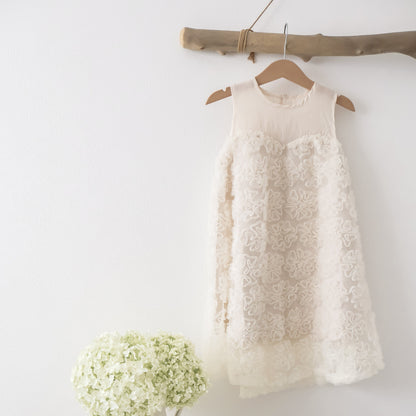 ふわふわフラワーチュールドレス