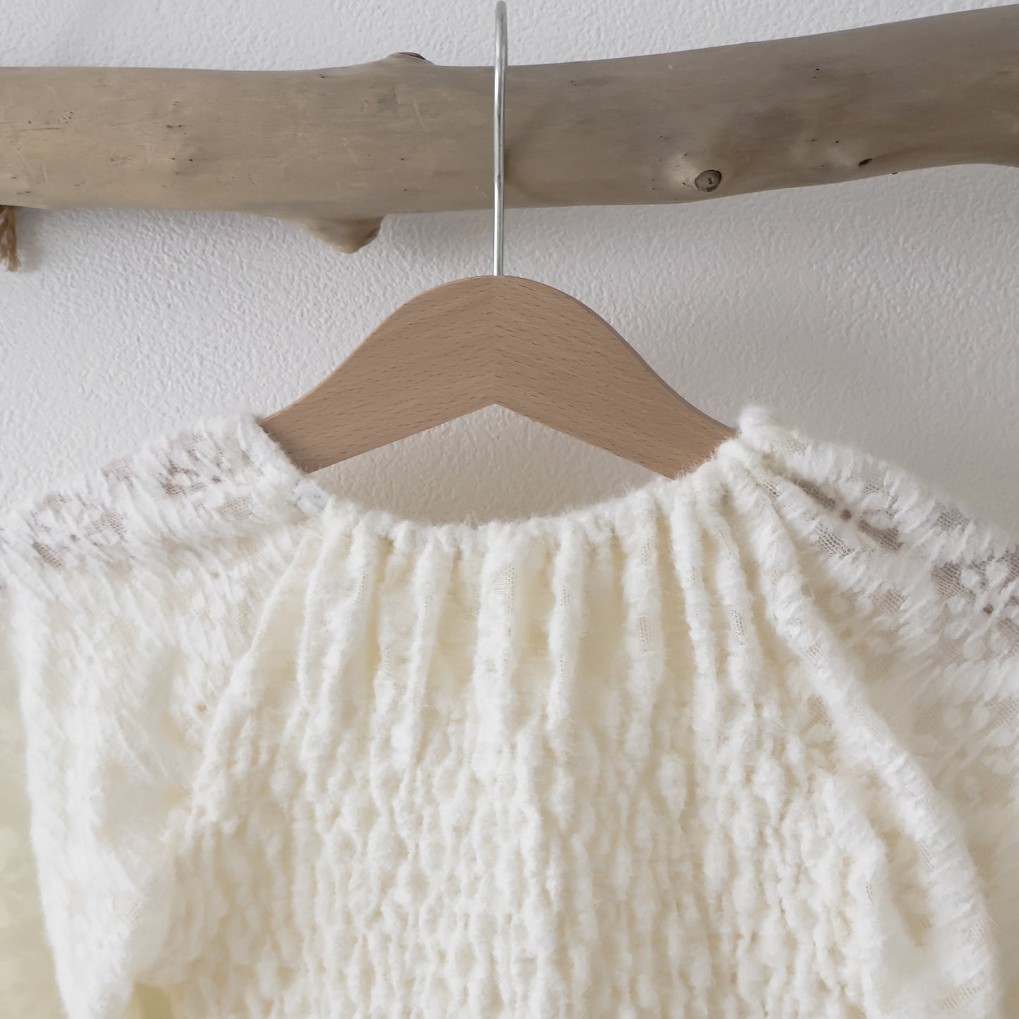 シャーリングダブルフリルドレス